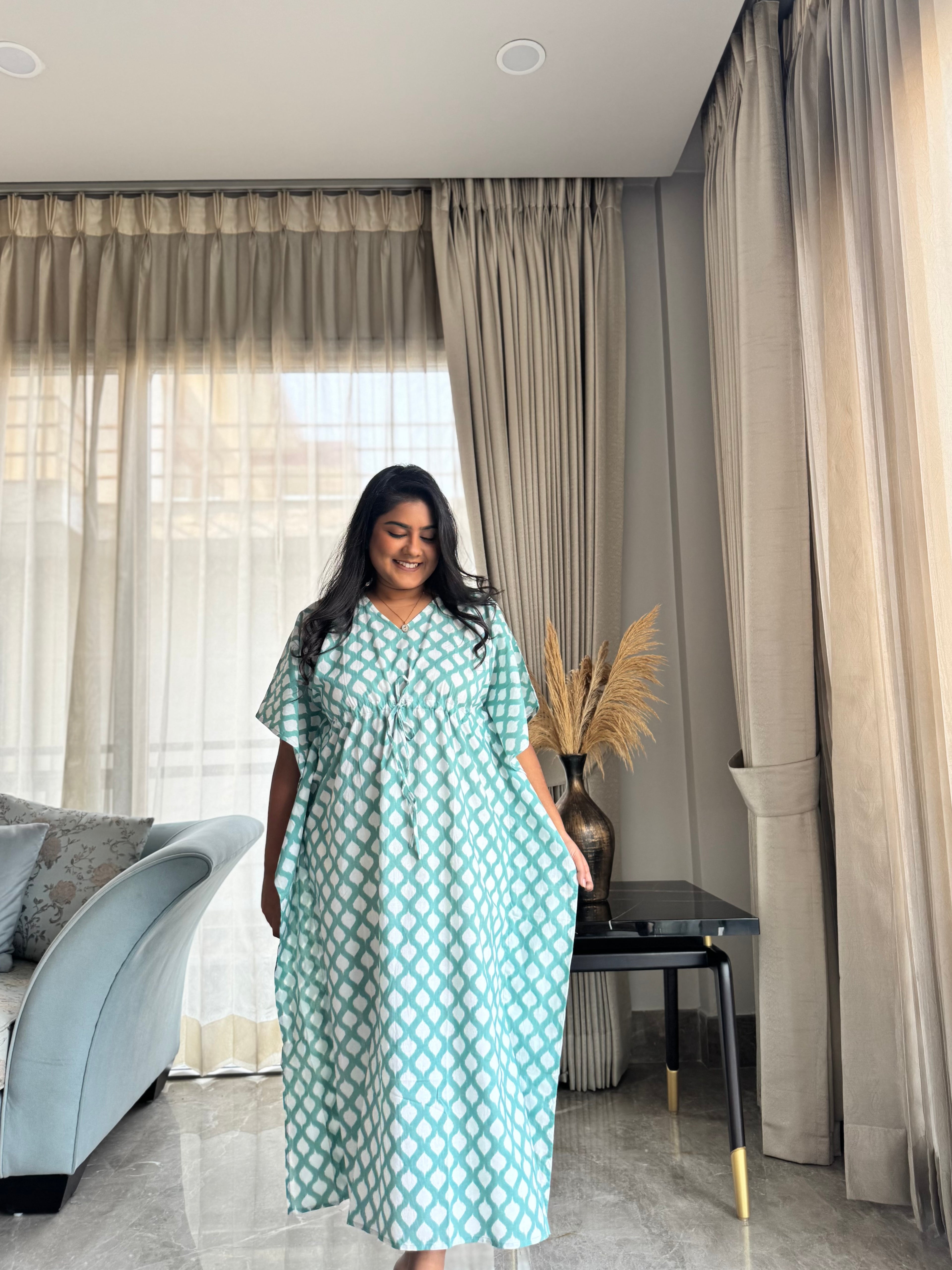 Whimsical Ikat Kaftan