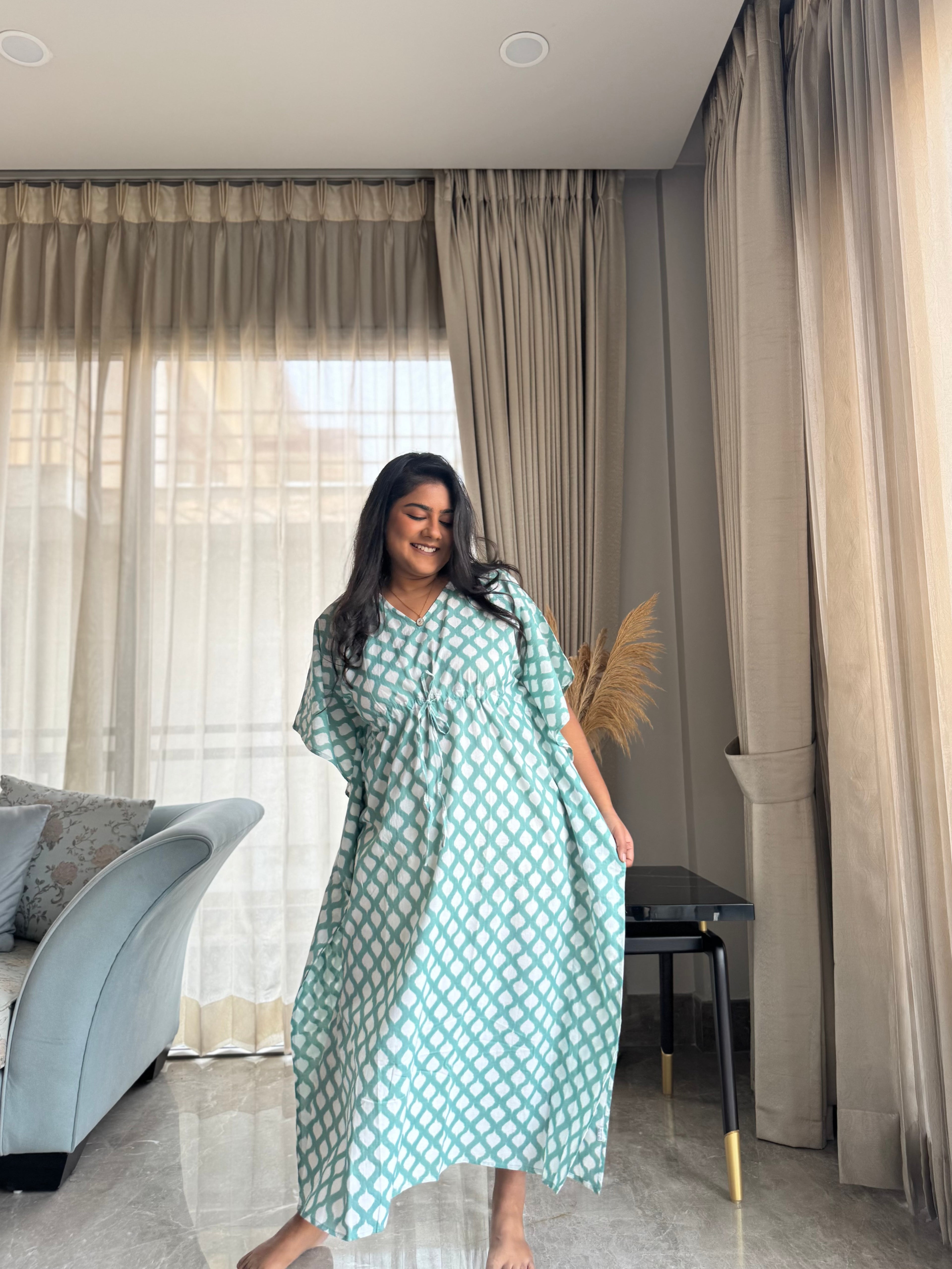 Whimsical Ikat Kaftan