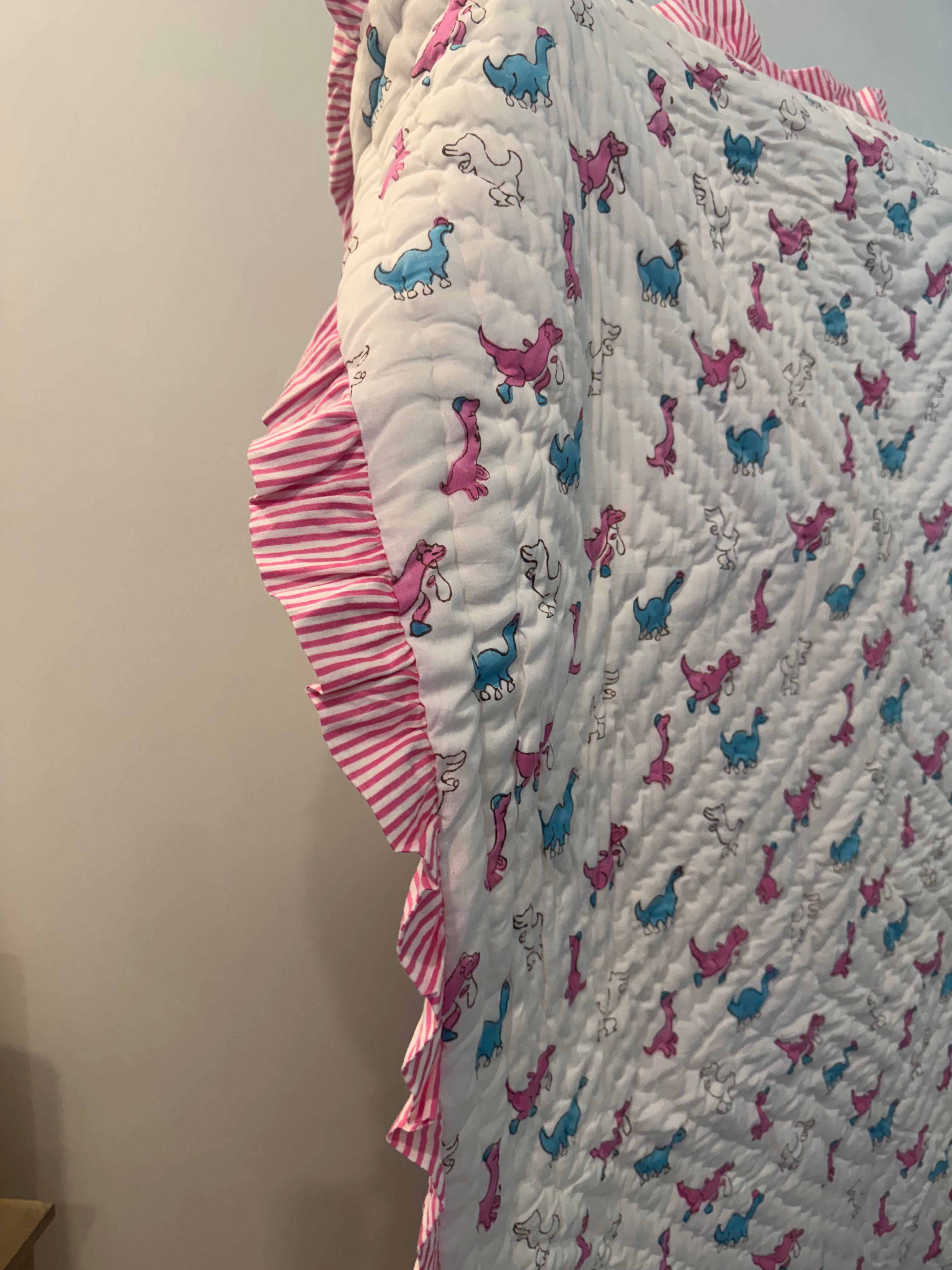 Unicorn Frill Reversible Baby Quilt | 0-5 years