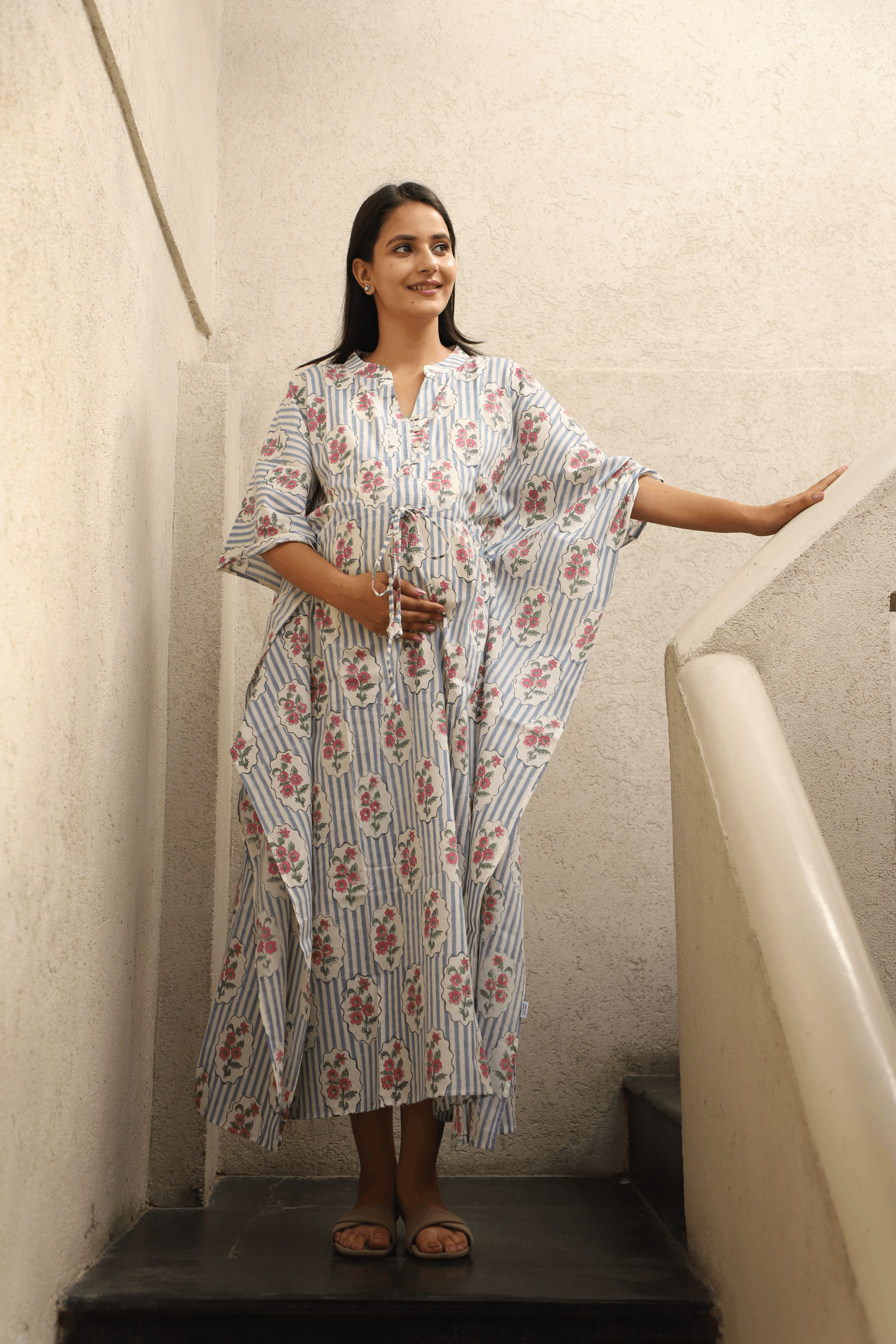Celeste Bloom Maternity Kaftan