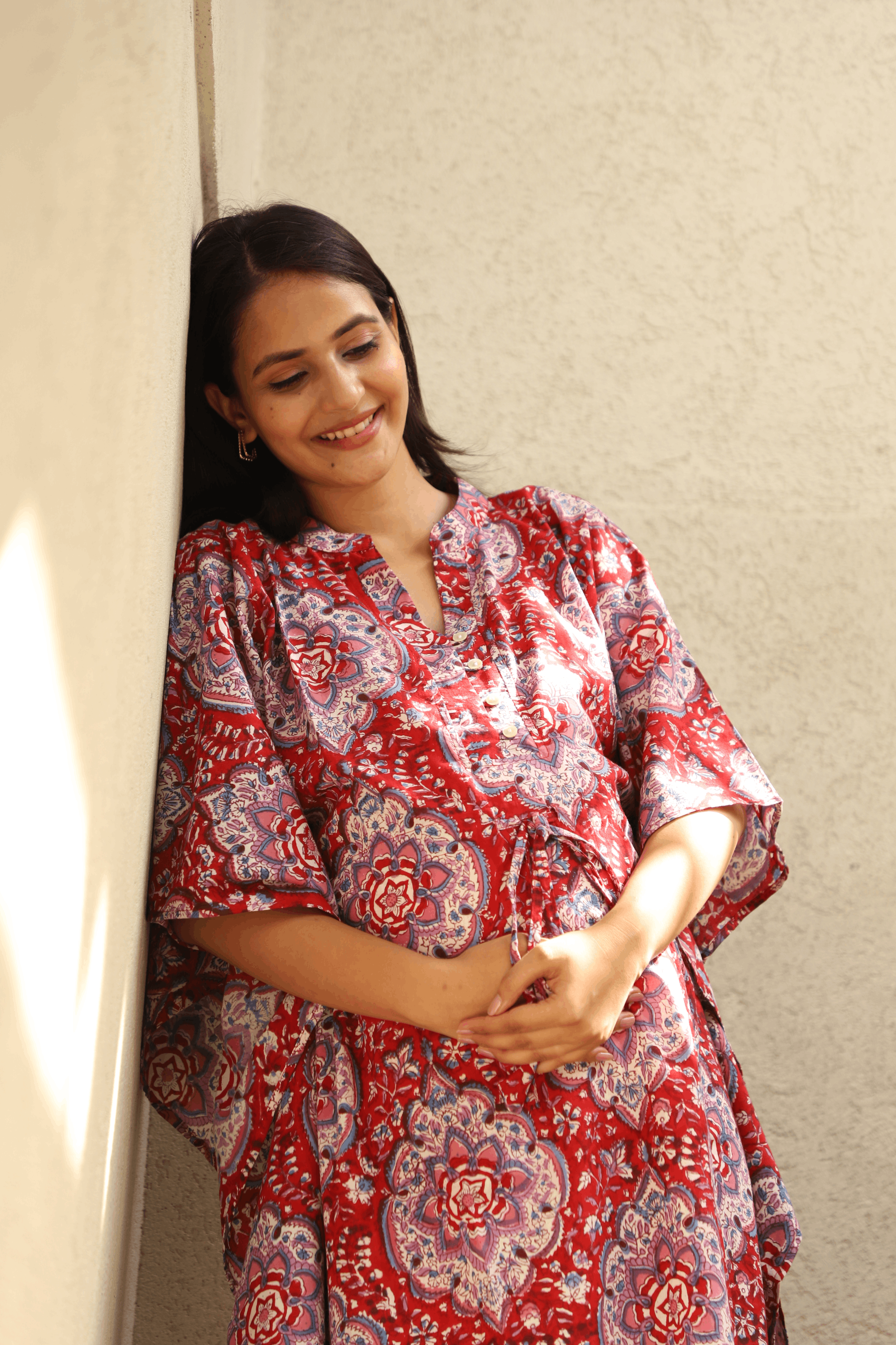 Ruby Bloom Feeding-Friendly Kaftan
