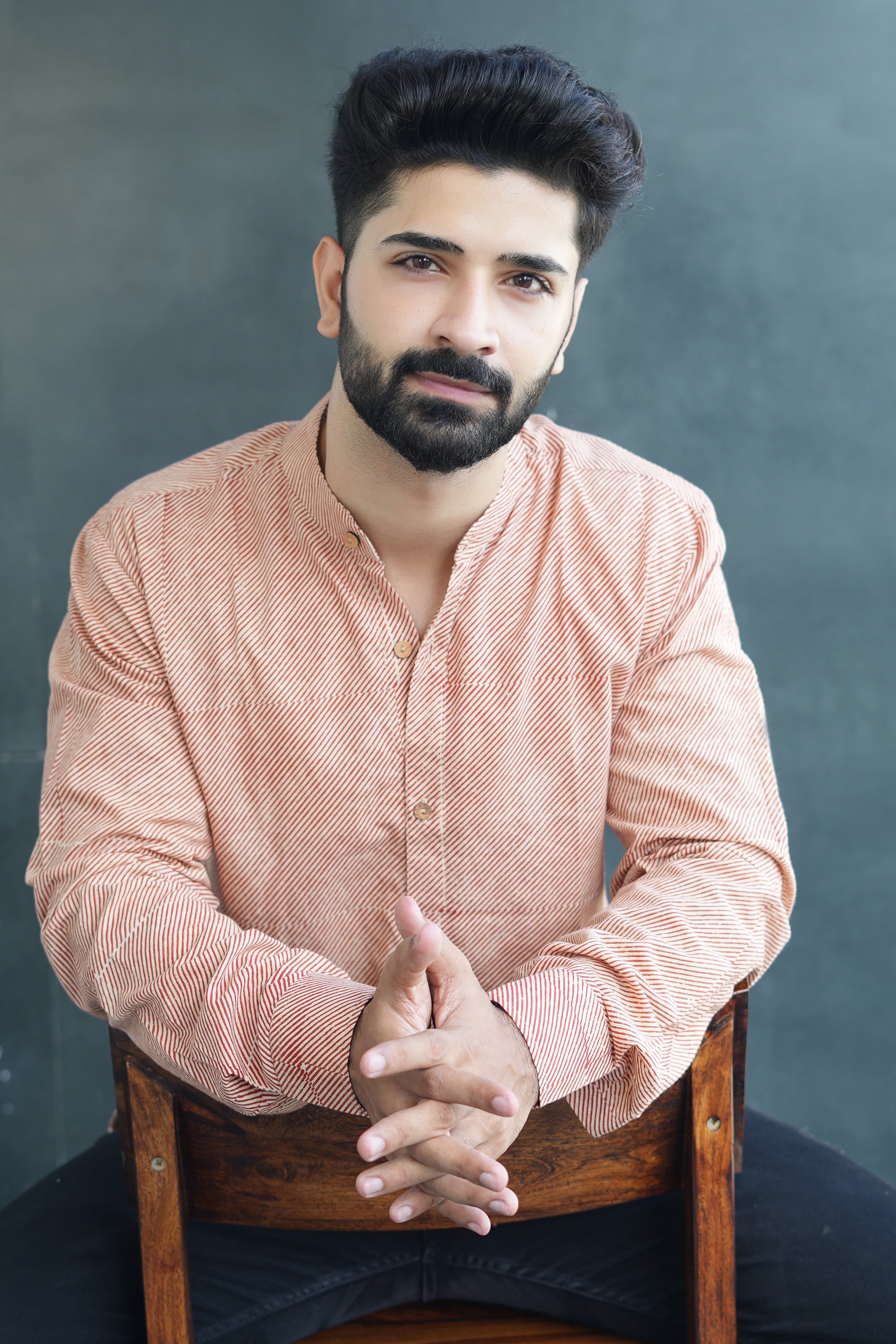 Cotton Kurta for Men | Handblock | Red