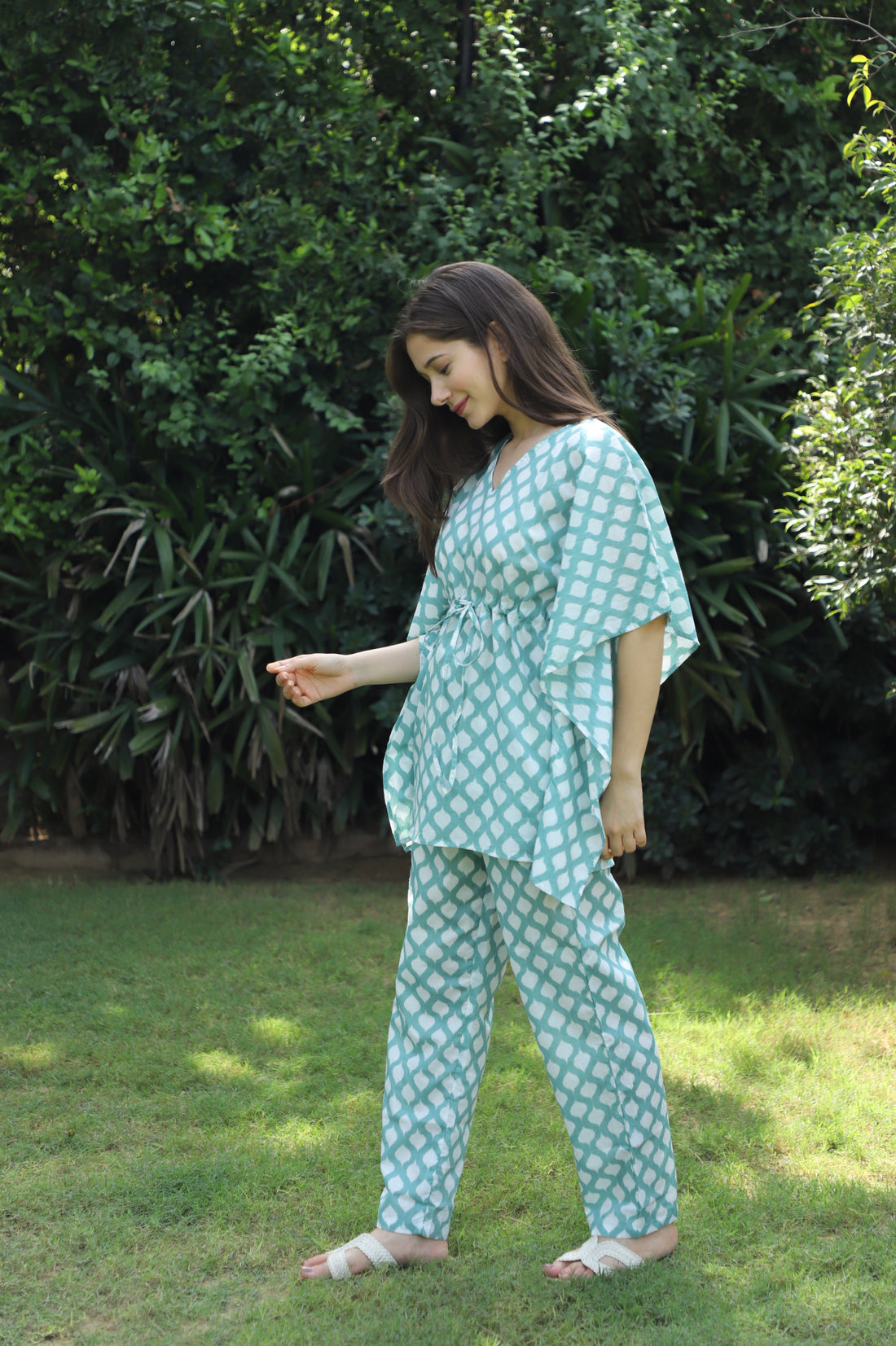 Dramatic Ikat Kaftan Jammies