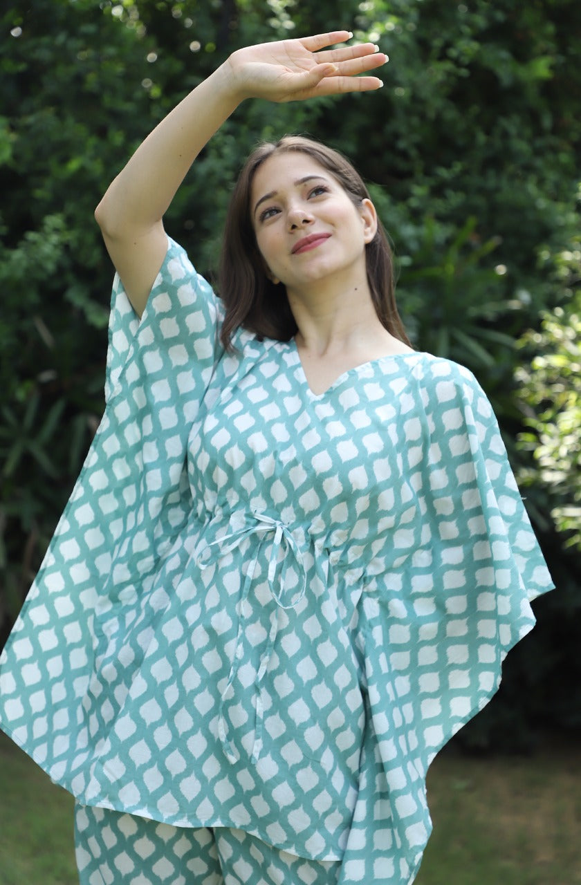 Dramatic Ikat Kaftan Jammies