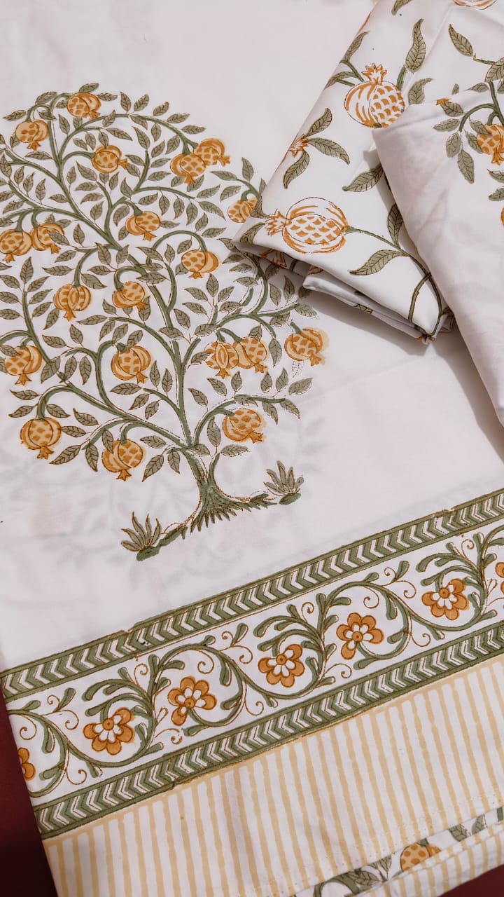 Yellow blossom Bedsheet