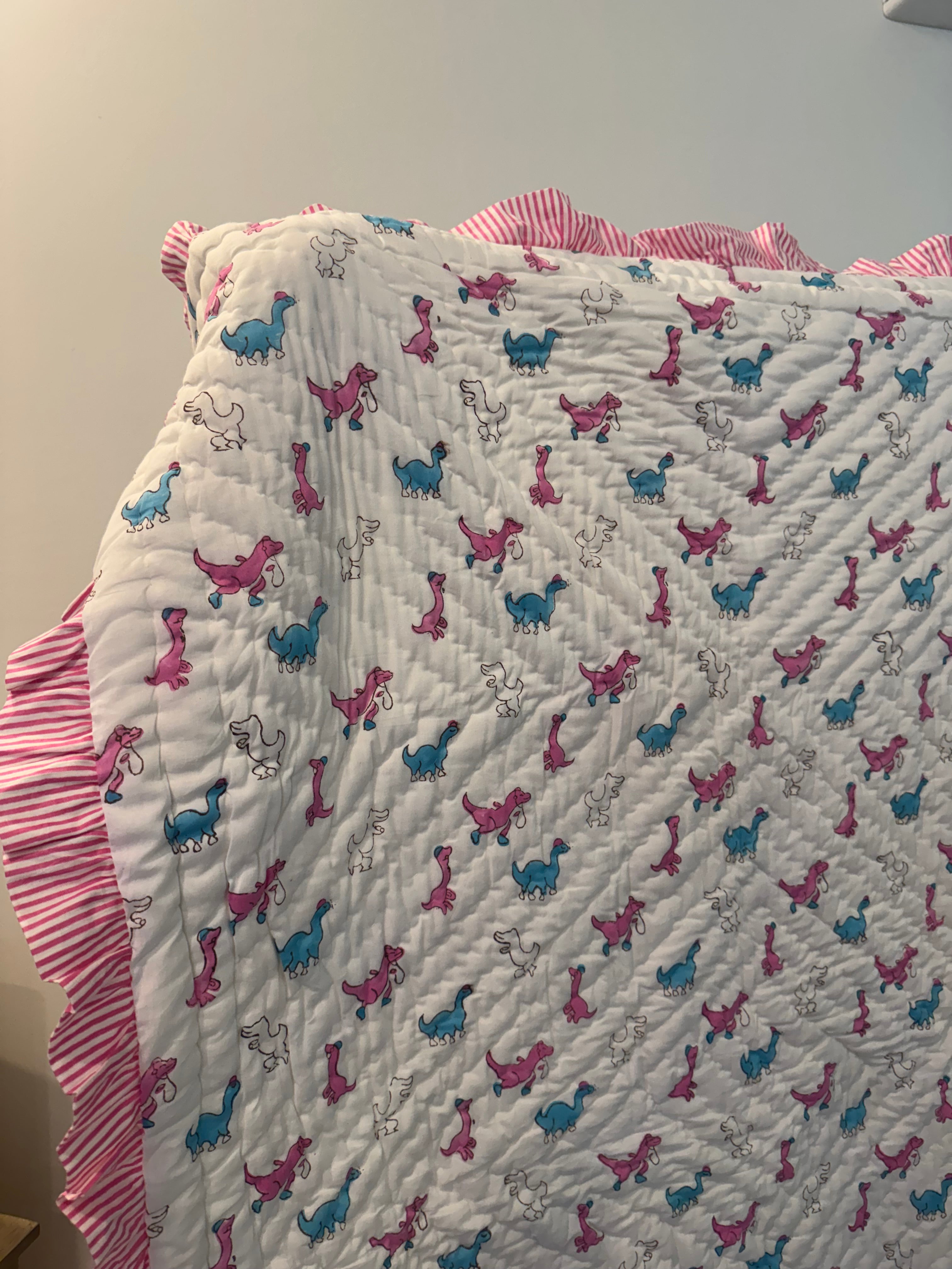Unicorn Frill Reversible Baby Quilt | 0-5 years