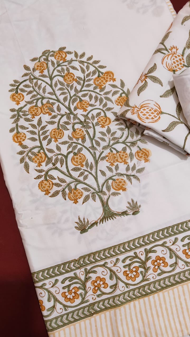 Yellow blossom Bedsheet