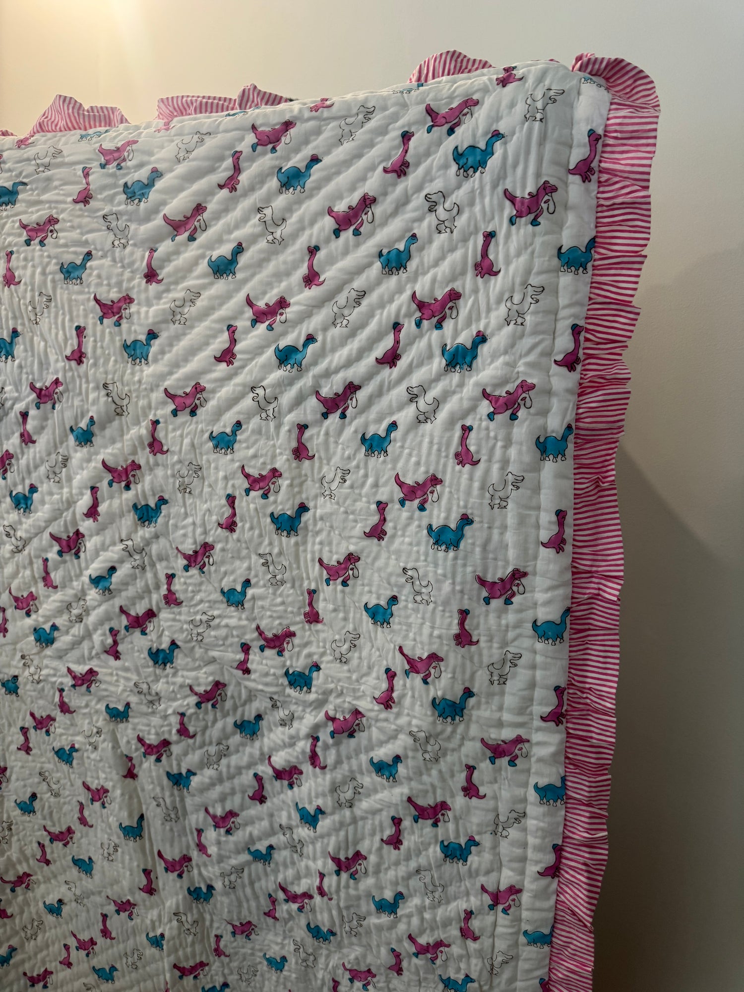 Unicorn Frill Reversible Baby Quilt | 0-5 years