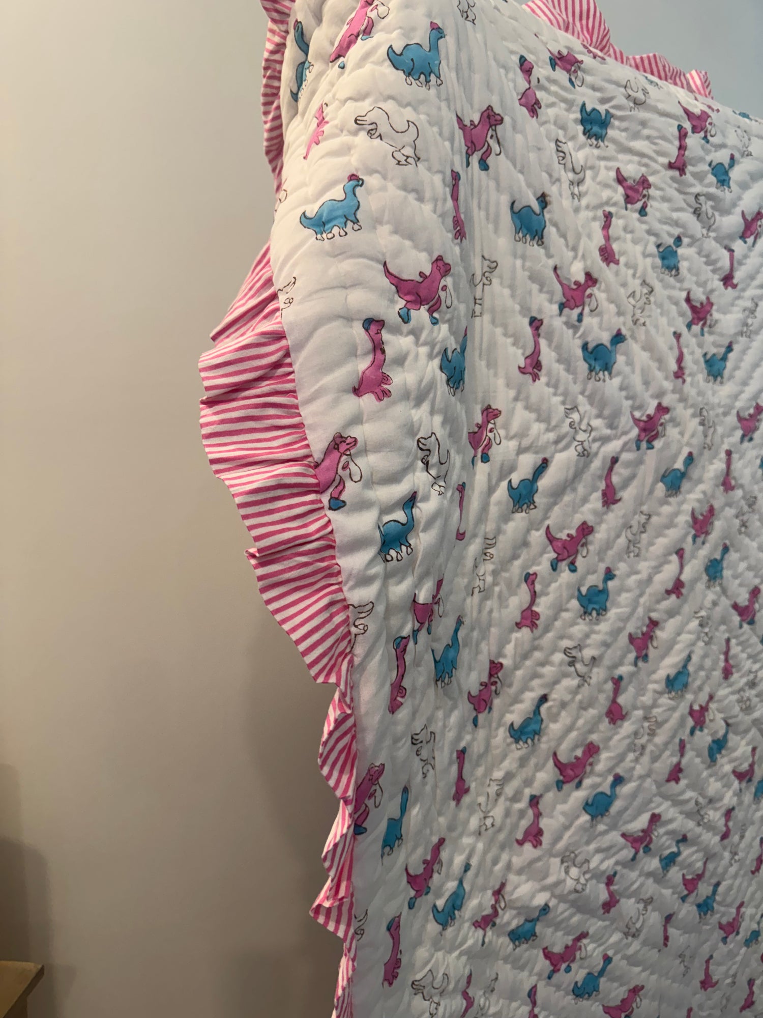 Unicorn Frill Reversible Baby Quilt | 0-5 years