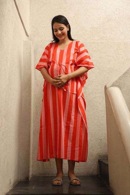 Coral Bloom Kaftan