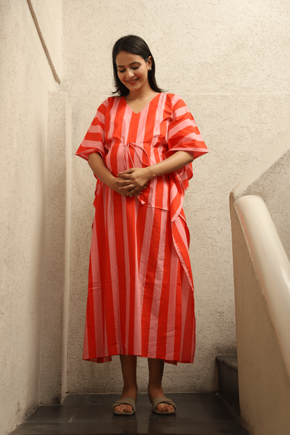 Coral Bloom Kaftan