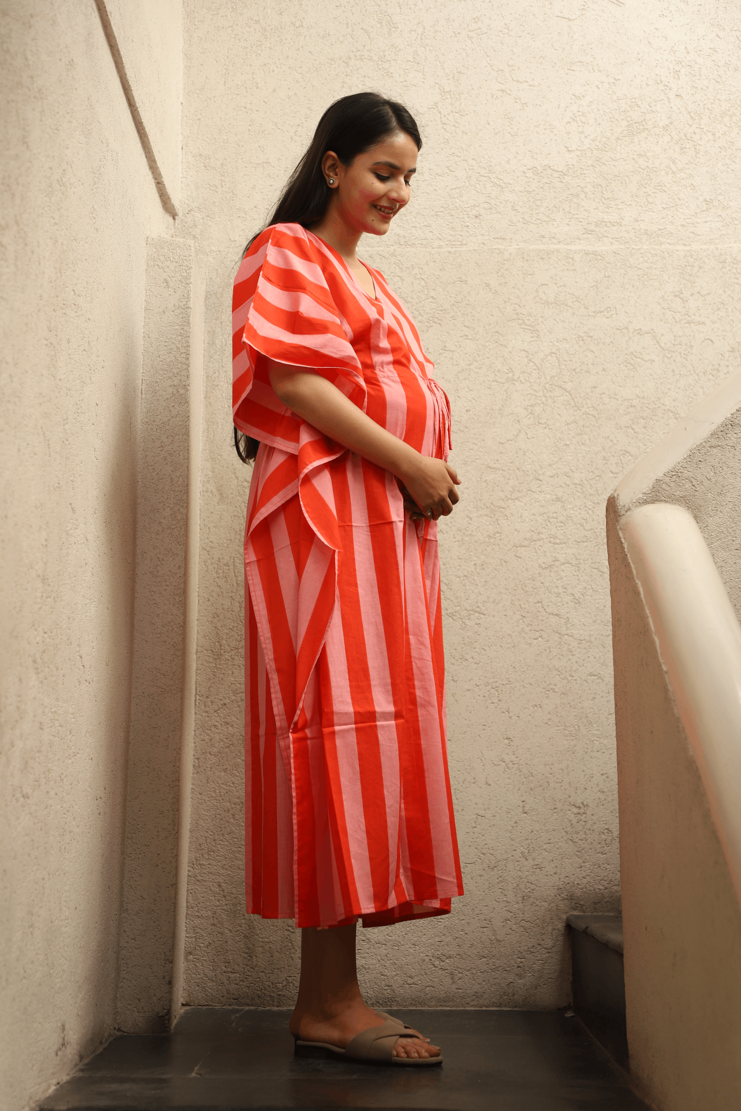 Coral Bloom Kaftan