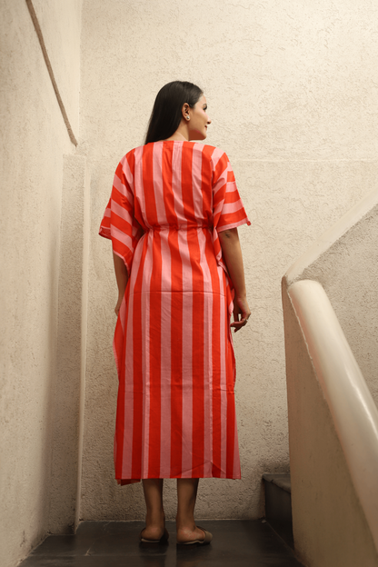 Coral Bloom Kaftan