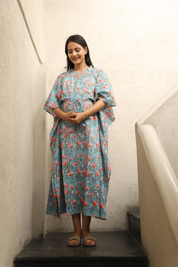 Bluebell Bloom Maternity Kaftan