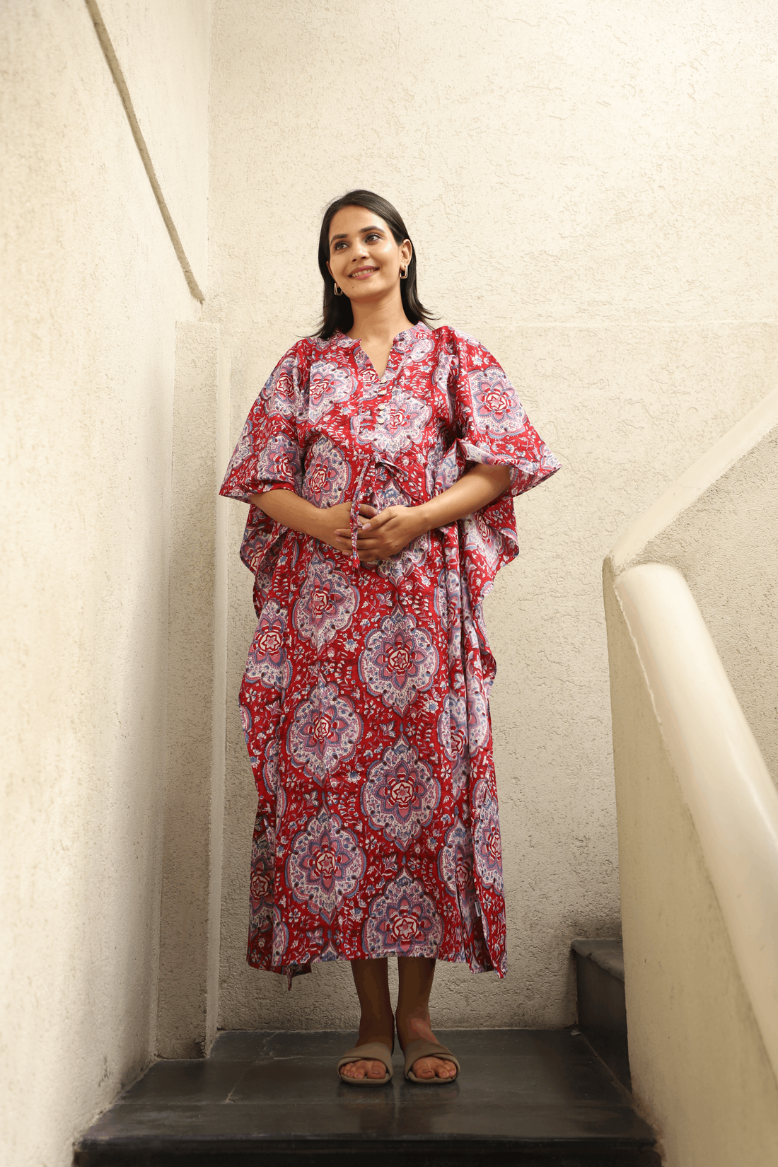 Ruby Bloom Feeding-Friendly Kaftan