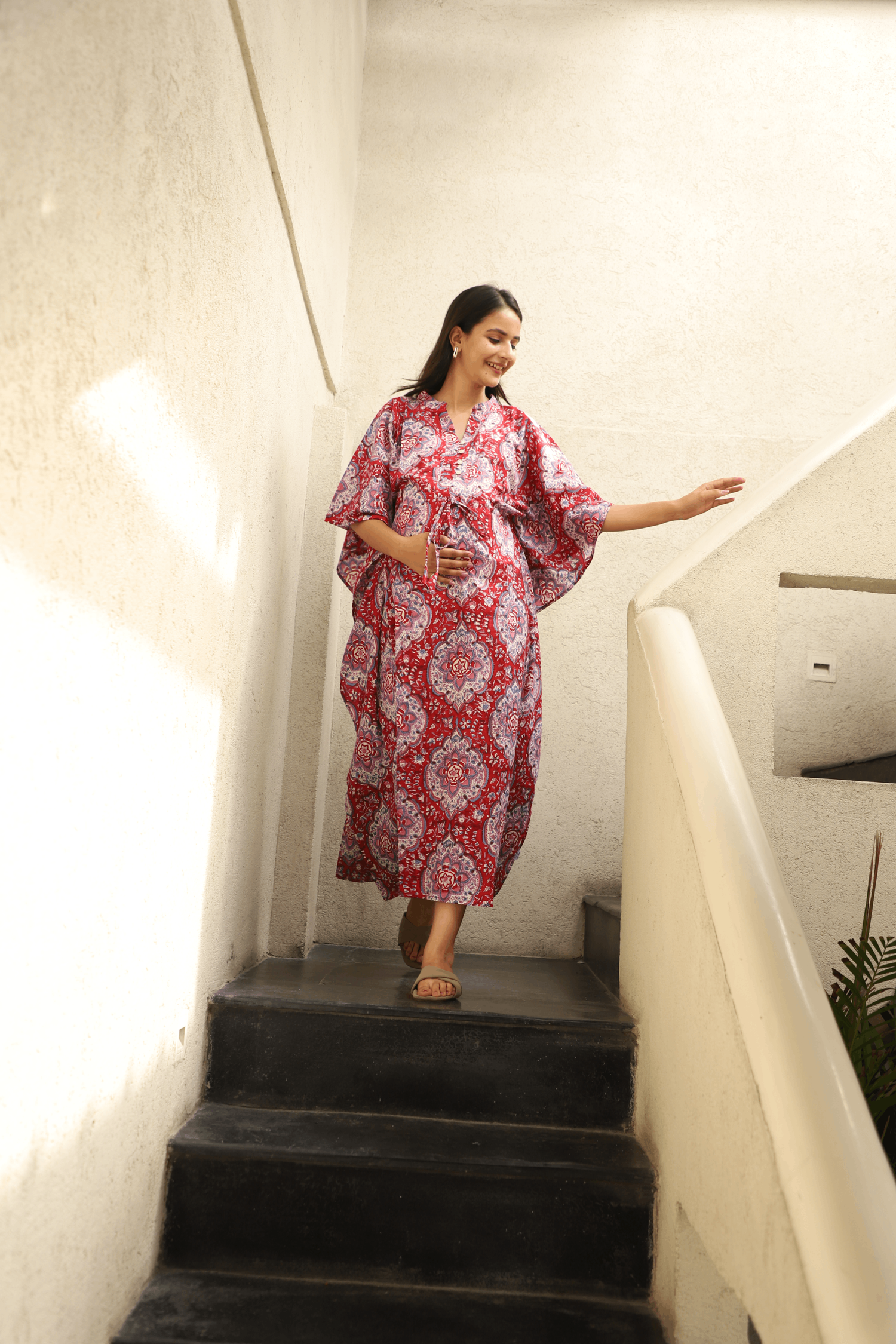 Ruby Bloom Feeding-Friendly Kaftan