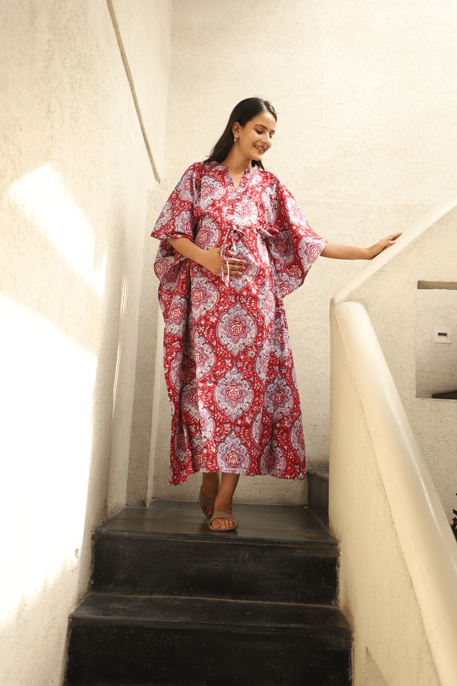Ruby Bloom Feeding-Friendly Kaftan