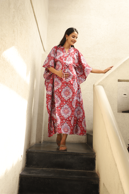 Ruby Bloom Feeding-Friendly Kaftan
