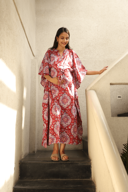 Ruby Bloom Feeding-Friendly Kaftan