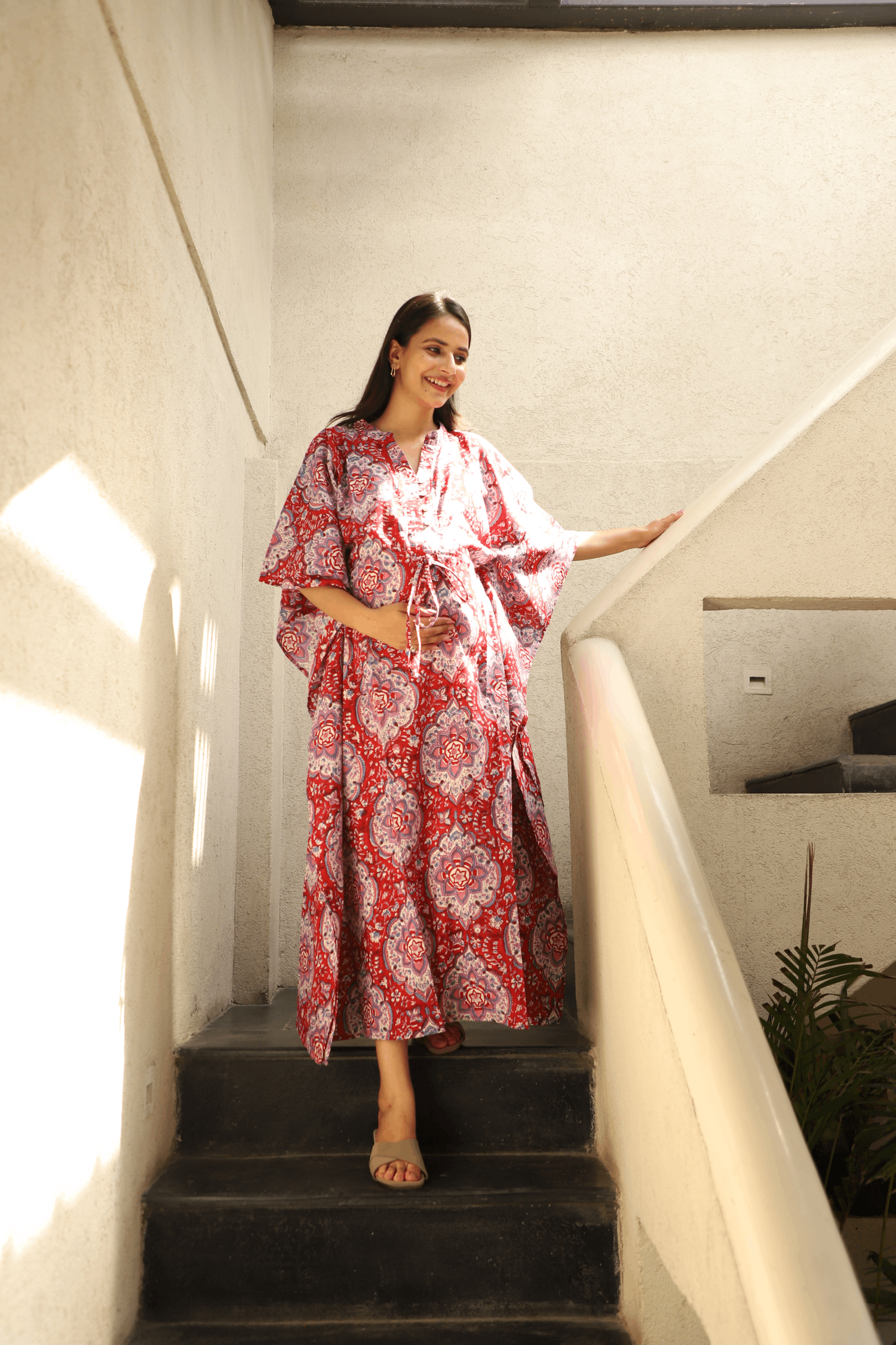 Ruby Bloom Feeding-Friendly Kaftan