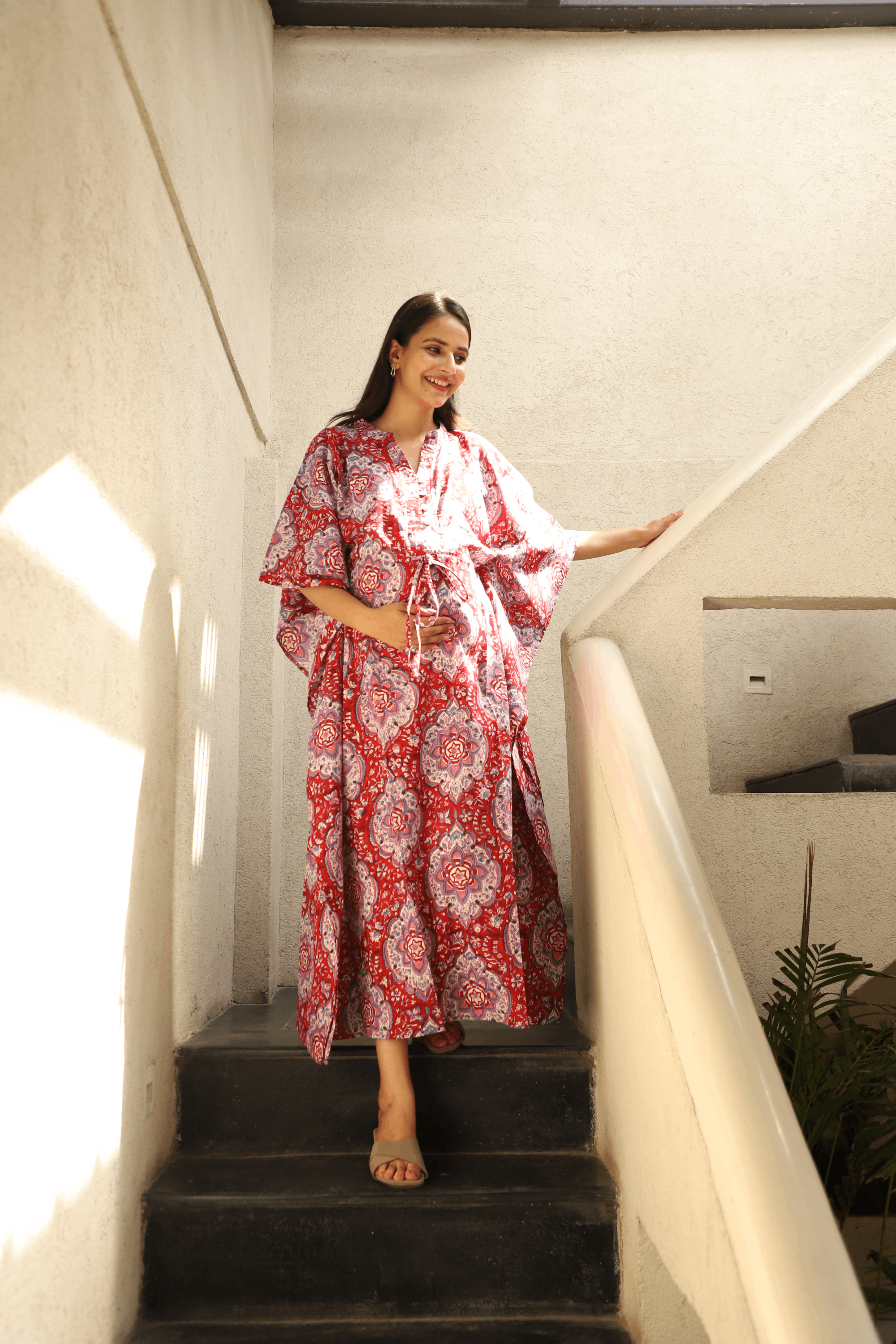 Ruby Bloom Feeding-Friendly Kaftan
