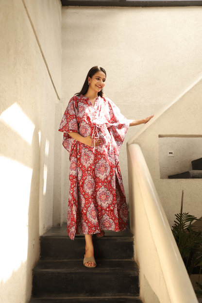 Ruby Bloom Feeding-Friendly Kaftan