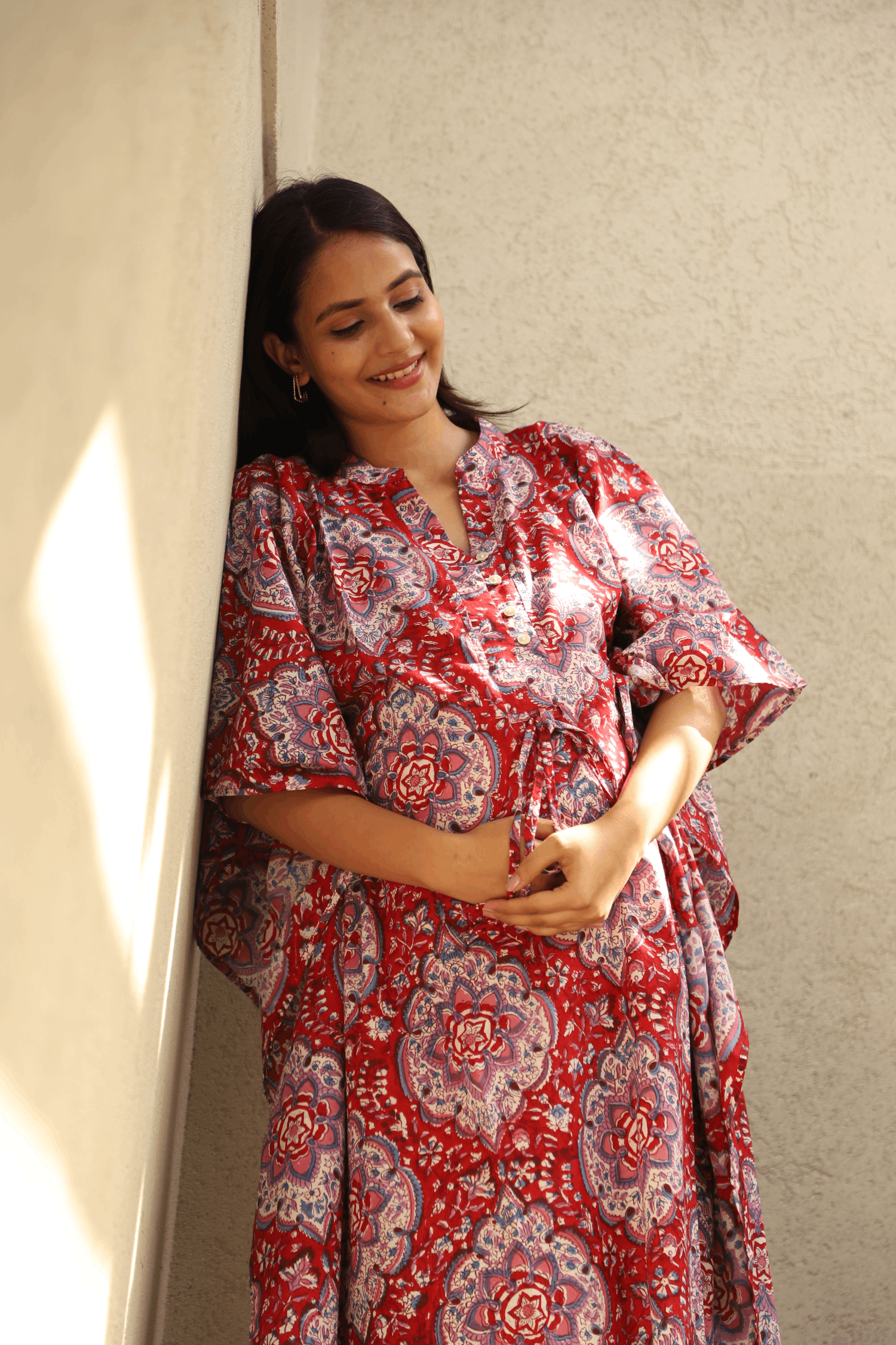 Ruby Bloom Feeding-Friendly Kaftan