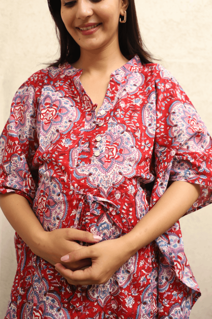 Ruby Bloom Feeding-Friendly Kaftan