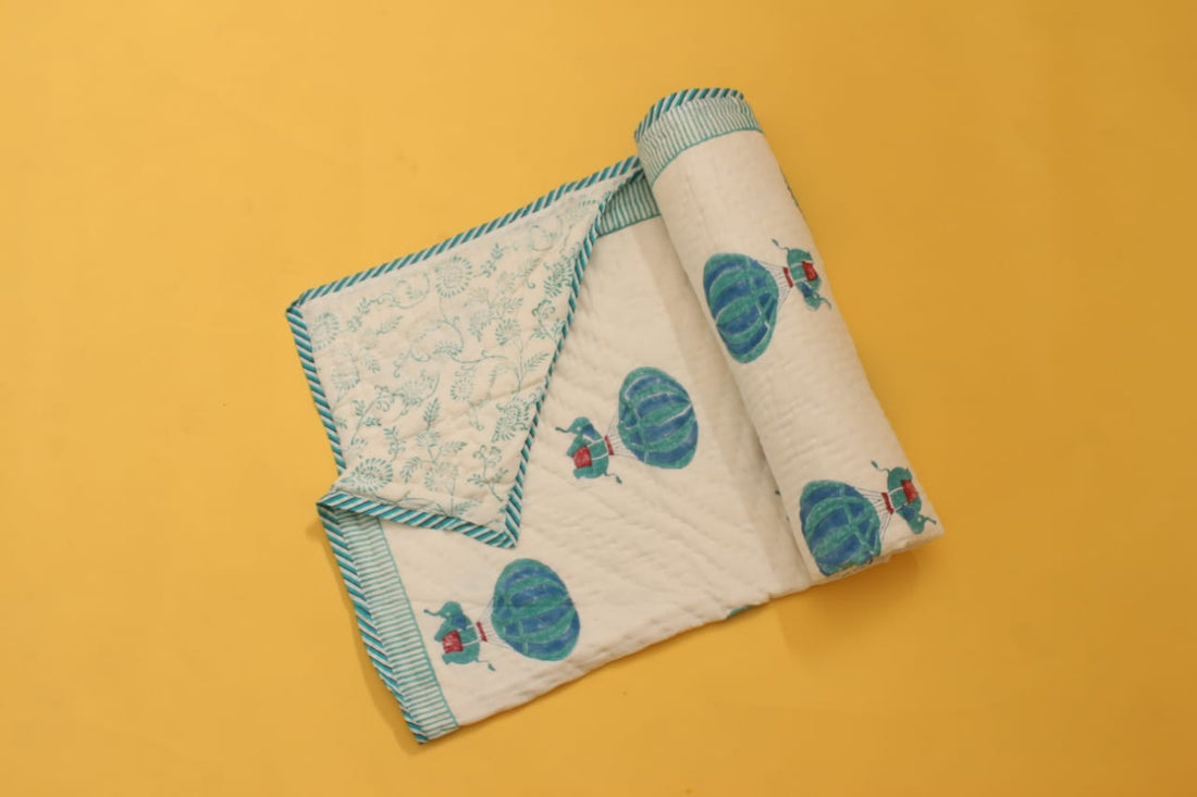 Baby Quilt | Mul Cotton | 0-4 Y | Parachute Print