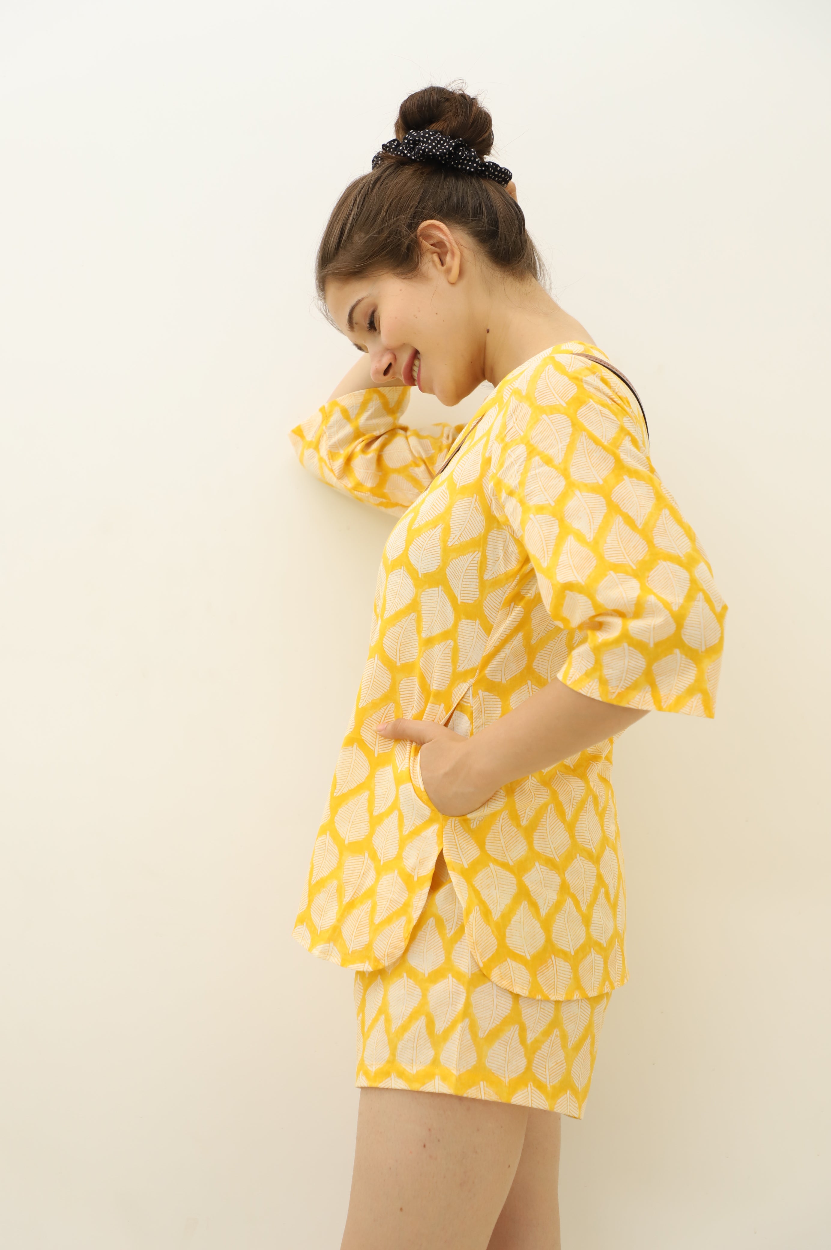 Classic Yellow Hand Block Co-ord