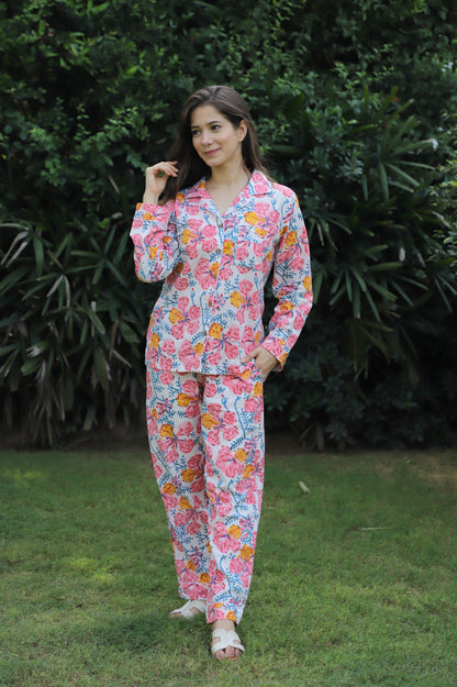 Bagaan Hand Block Print Full Jammies Set