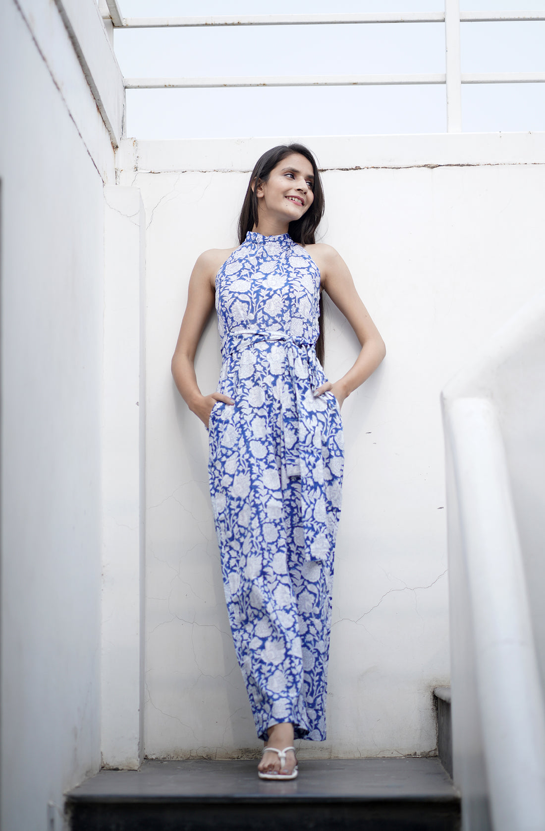 Hey Gorgeous Handblock Printed Cotton Jumpsuit